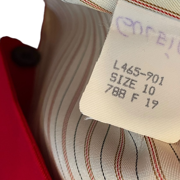 Pendleton Vintage 70s Red Virgin Wool Business Work Two Piece Skirt Suit Set - Picture 10 of 11